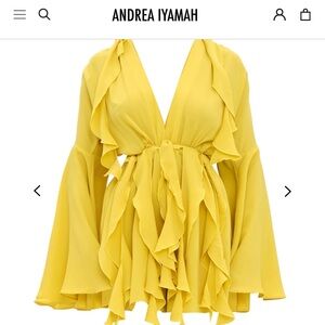 Andrea Iyamah Tari Romper - Lemon L - Sold Out
